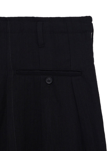 RANDOM STRIPE HEM TAB WIDE TUCK PANTS