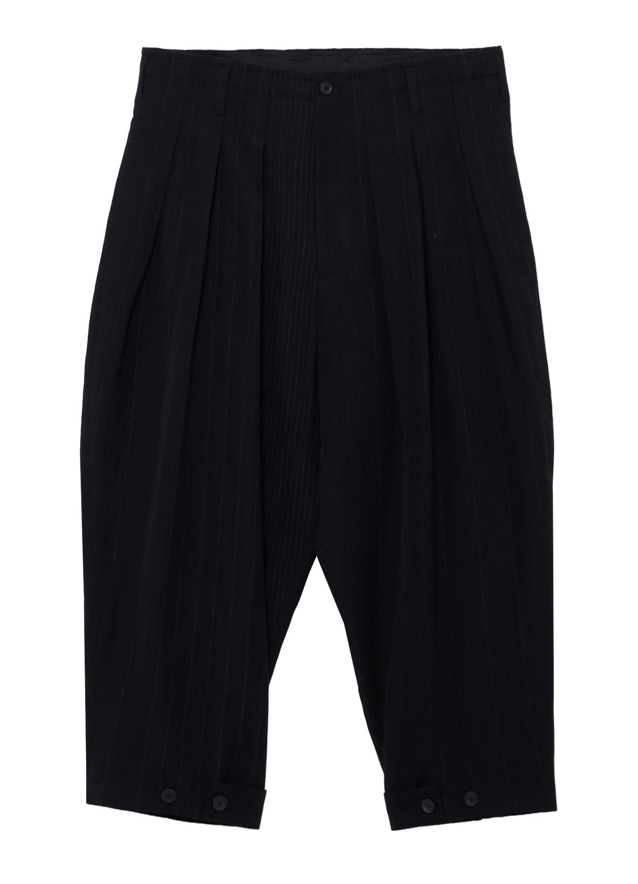 RANDOM STRIPE HEM TAB WIDE TUCK PANTS