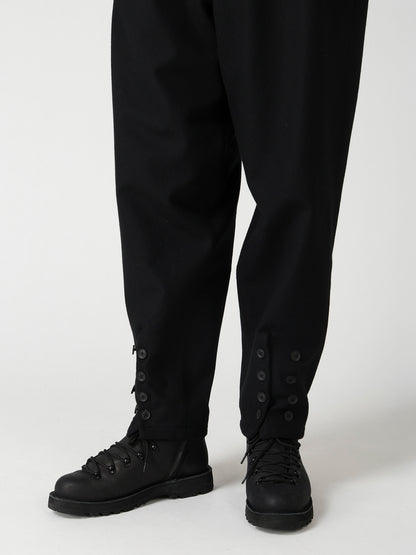 NEEDLE PUNCHED FLANNEL HEM SLIT BUTTON PANTS