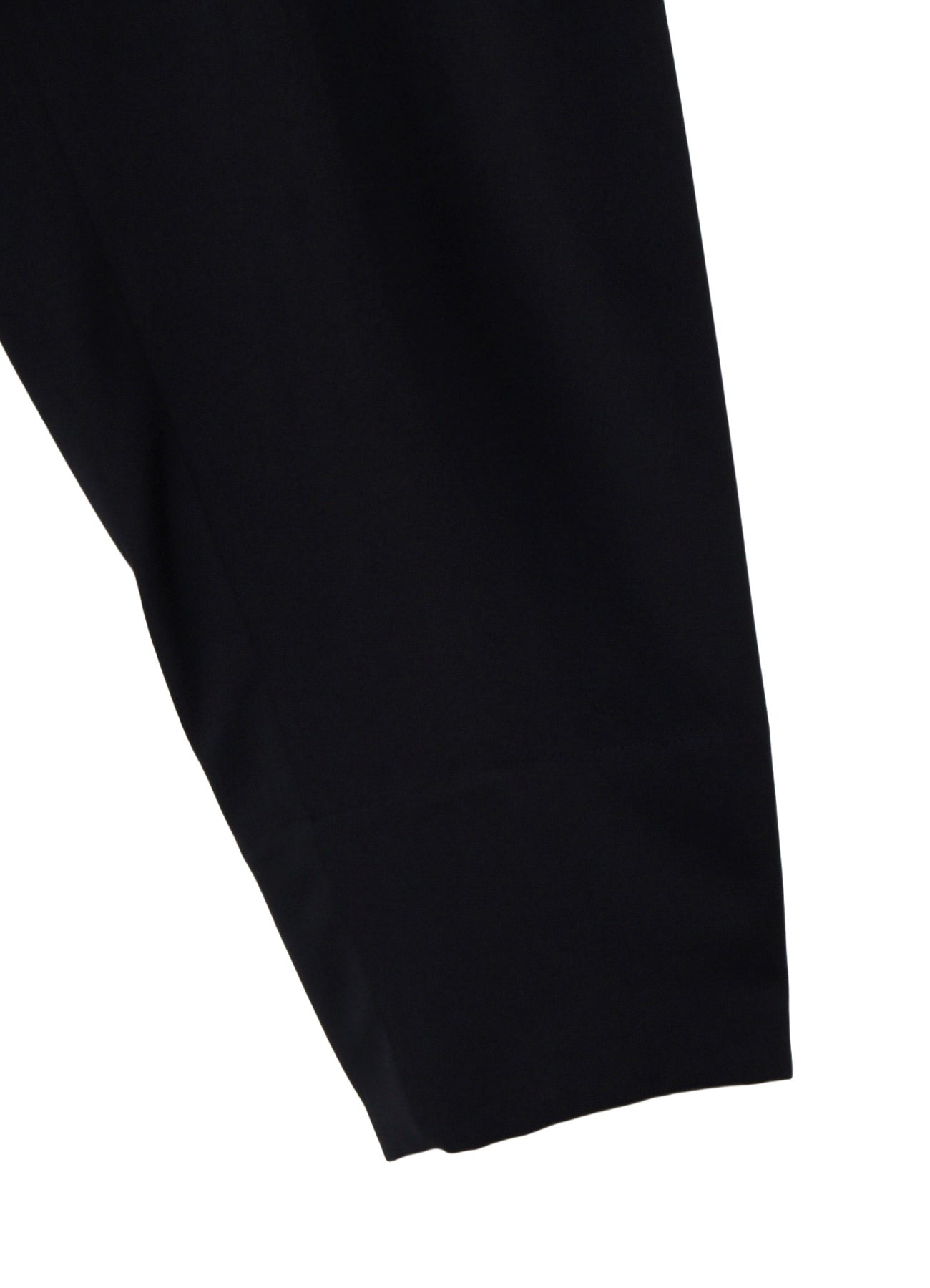WOOL GABARDINE 16 TUCKS STACKED HEM PANTS