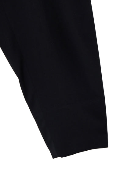 WOOL GABARDINE 16 TUCKS STACKED HEM PANTS