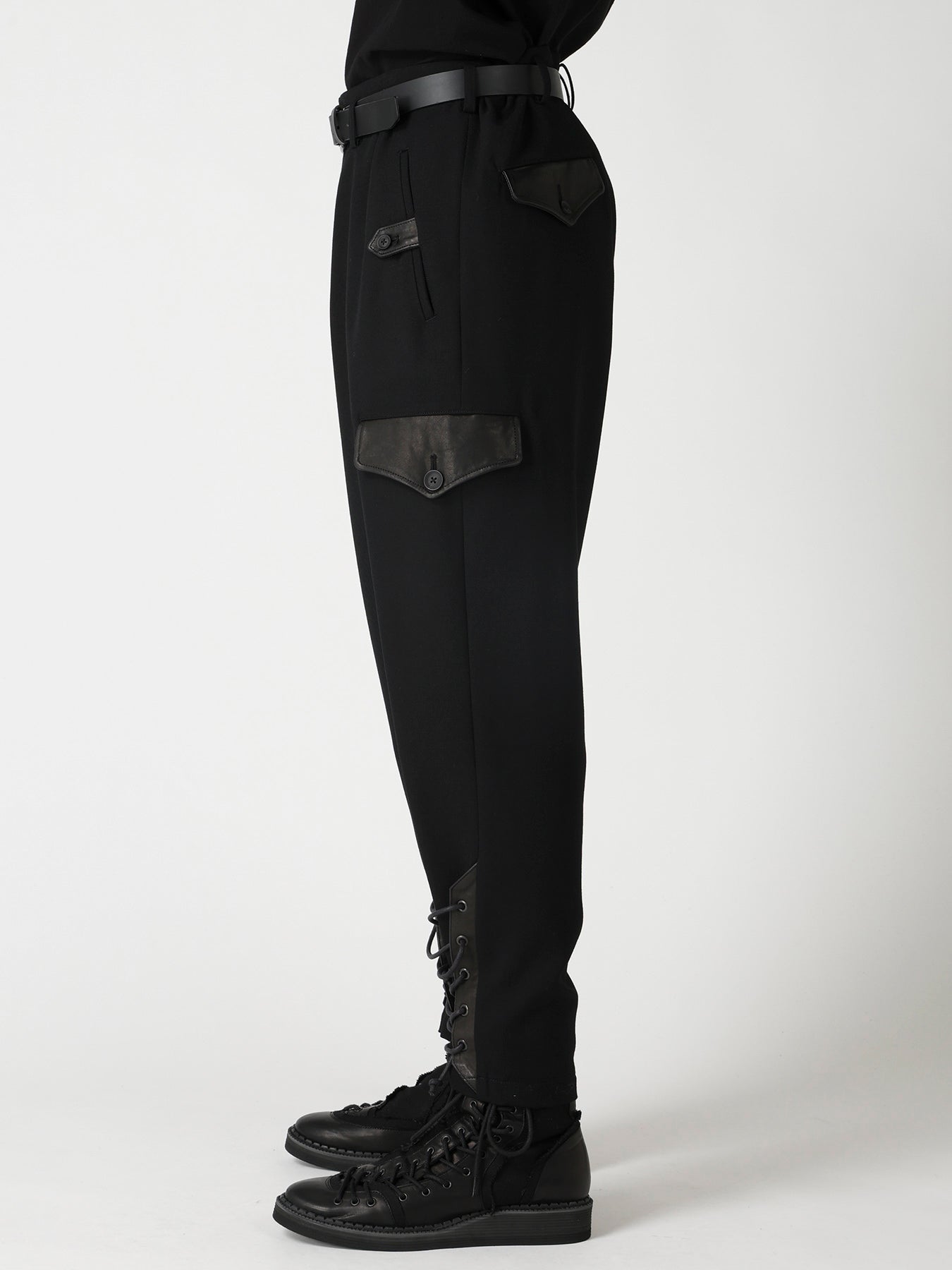 LEATHER ARMY GABARDINE POCKET PANTS – THE SHOP YOHJI YAMAMOTO
