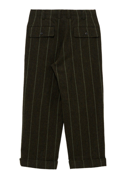SPUN COLOR STRIPE HEM MACKIN 2 TUCKS PANTS