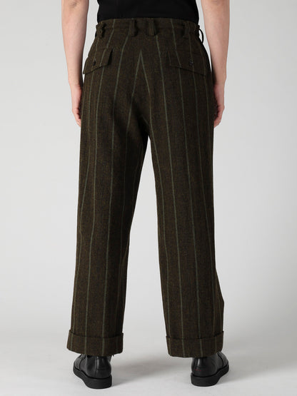 SPUN COLOR STRIPE HEM MACKIN 2 TUCKS PANTS
