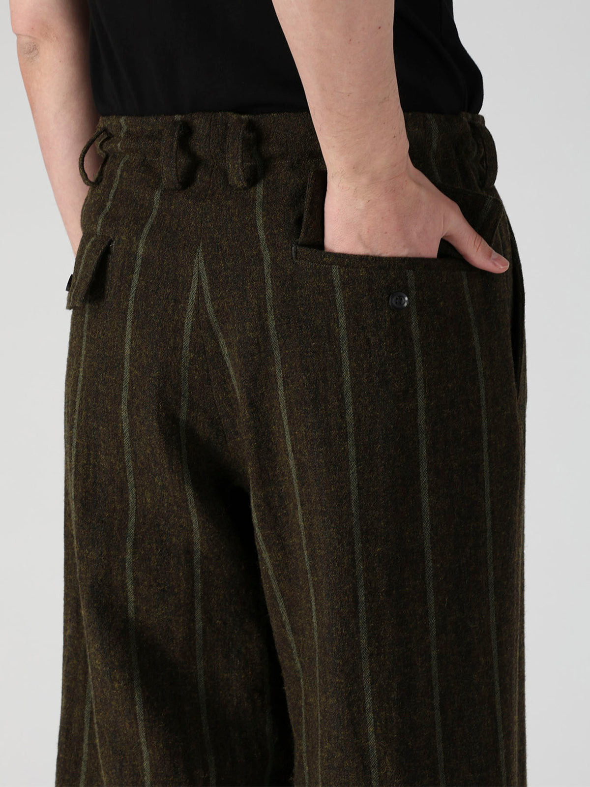 SPUN COLOR STRIPE HEM MACKIN 2 TUCKS PANTS