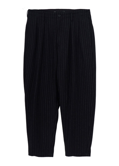 TOP STRIPE FLANNEL 2TUCKS SLIM PANTS
