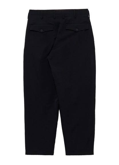 WOOL GABARDINE 2TUCKS SUIT PANTS