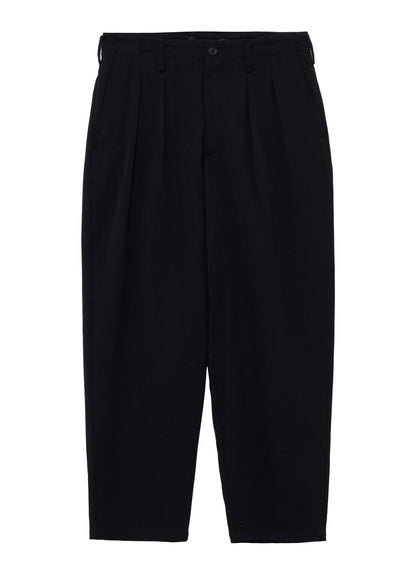WOOL GABARDINE 2TUCKS SUIT PANTS