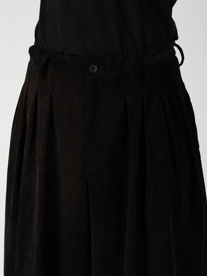 C/RY CORDUROY PIGMENT WASH STACKED HEM PANTS