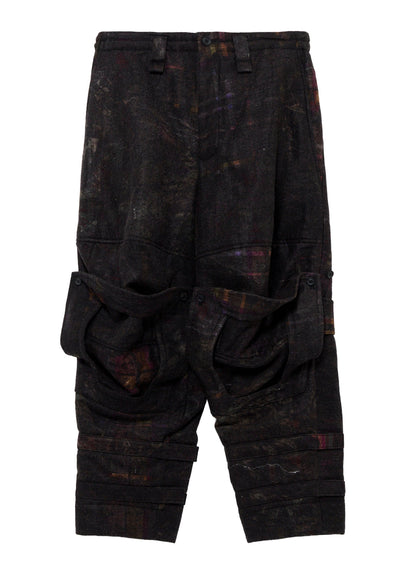 VIYELLA W PLAID PRINT KNEE WORK PANTS