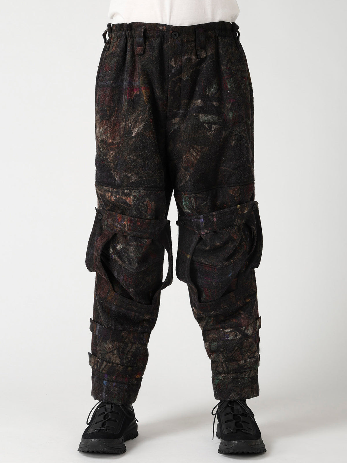 VIYELLA W PLAID PRINT KNEE WORK PANTS