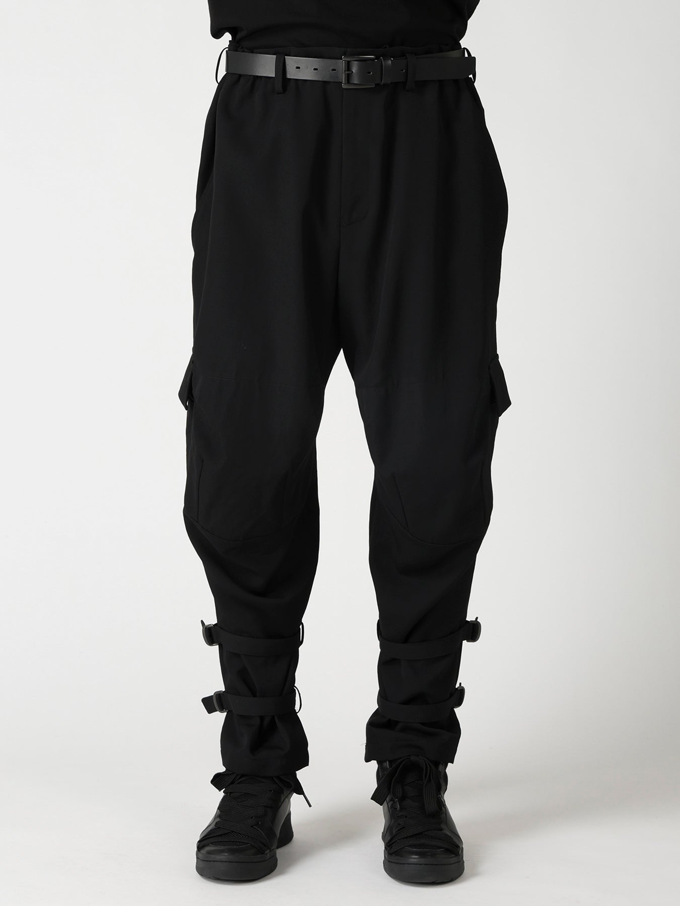 WOOL GABARDINE KNEE PANEL WORK PANTS – THE SHOP YOHJI YAMAMOTO