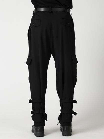 WOOL GABARDINE KNEE PANEL WORK PANTS
