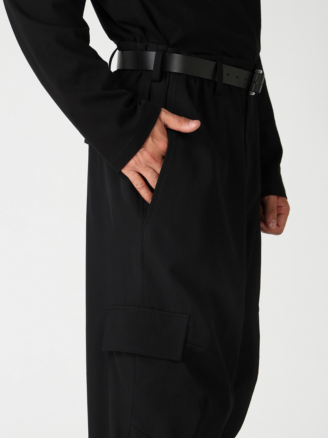 WOOL GABARDINE KNEE PANEL WORK PANTS