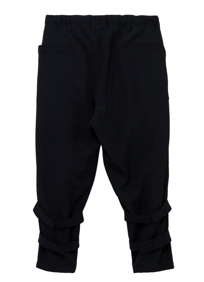 ARMY GABARDINE HEM BELT PANTS