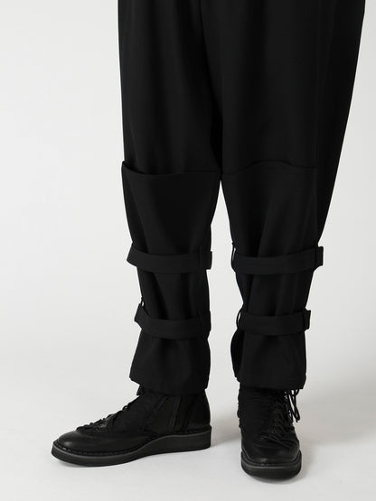ARMY GABARDINE HEM BELT PANTS