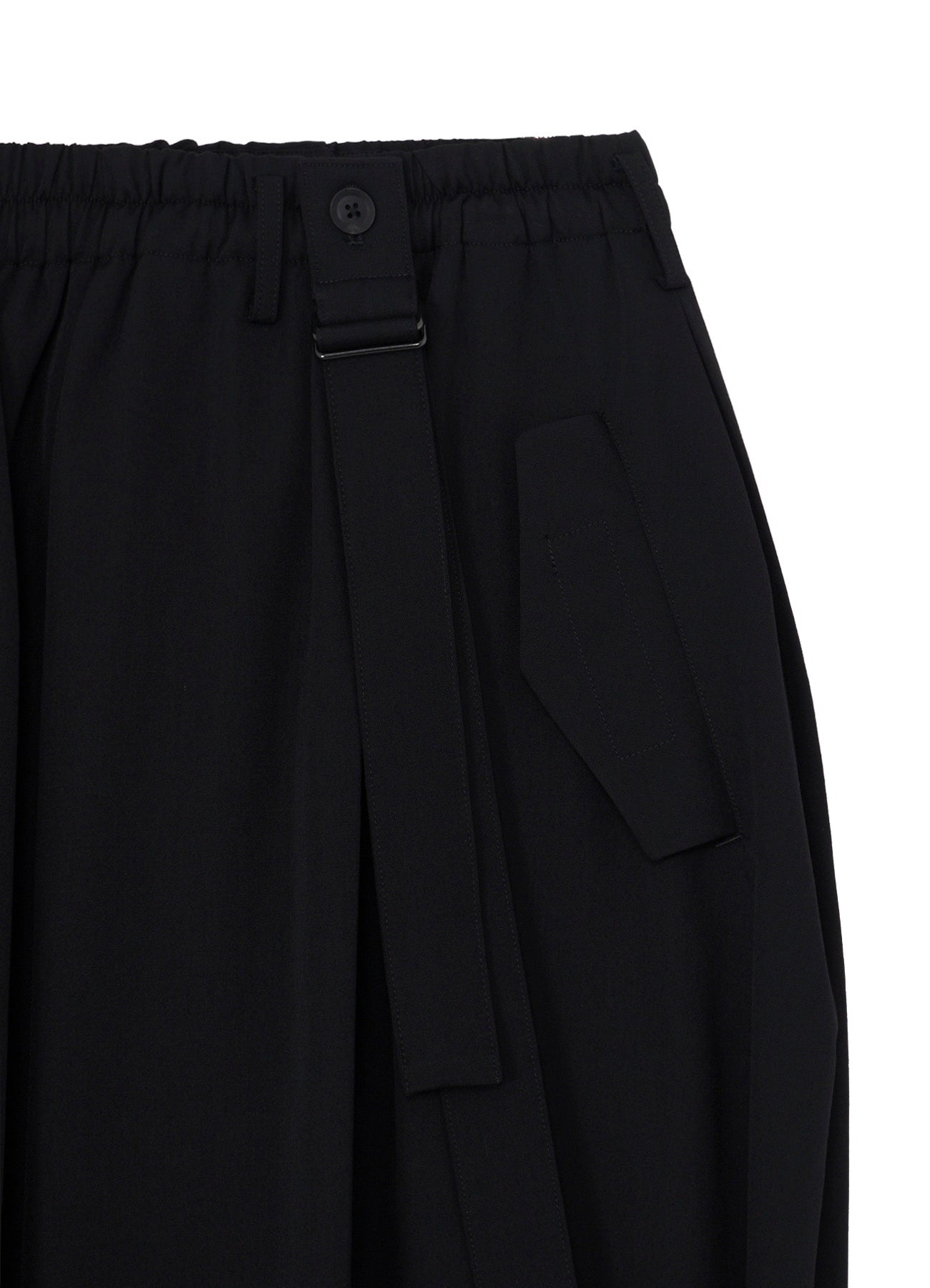 WOOL GABARDINE TWIST PANTS