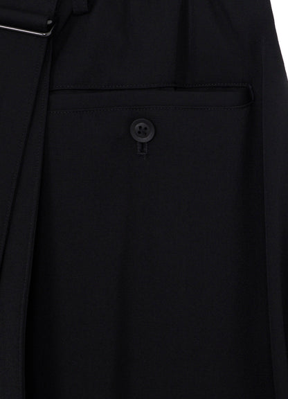 WOOL GABARDINE TWIST PANTS