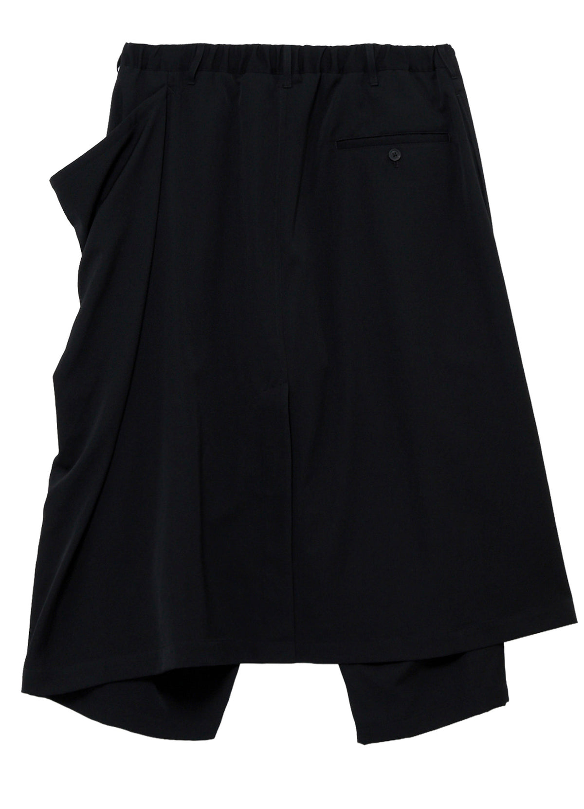 WOOL GABARDINE WRAP PANTS