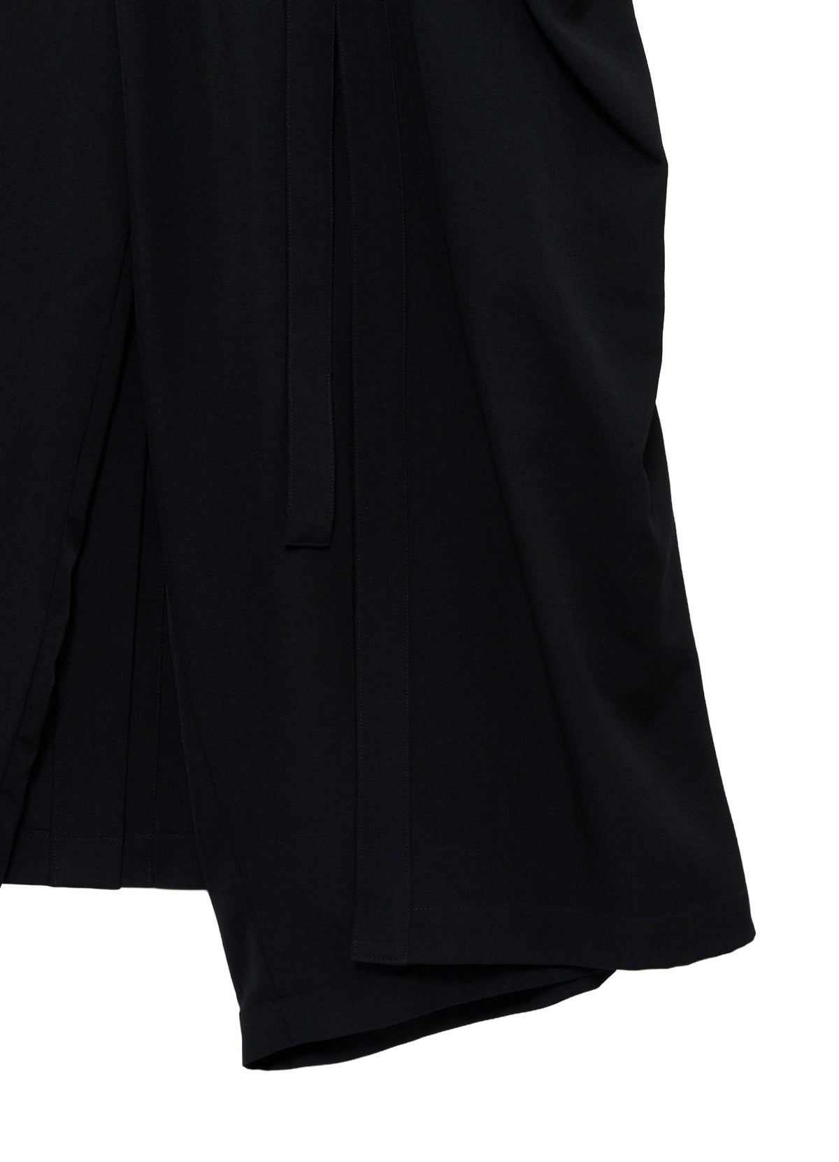 WOOL GABARDINE WRAP PANTS