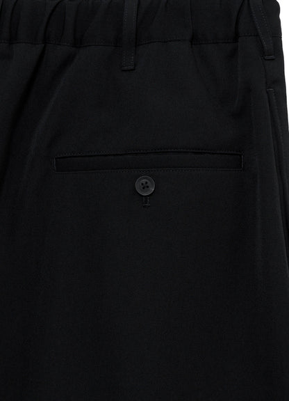 WOOL GABARDINE WRAP PANTS