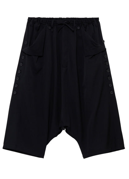 WOOL GABARDINE BIG SAROUEL PANTS