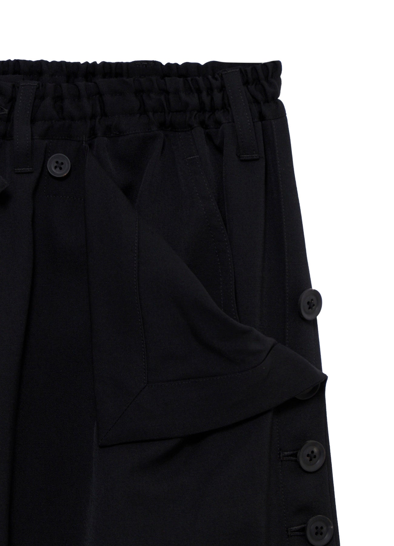 WOOL GABARDINE BIG SAROUEL PANTS