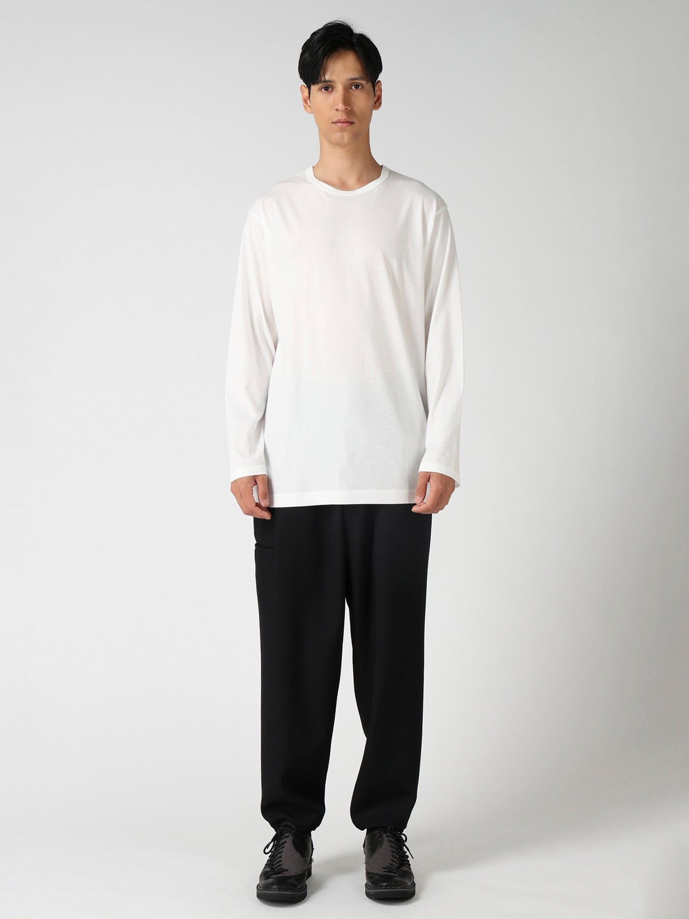 SOFT SINGLE JERSEY ROUND NECK LS TEE