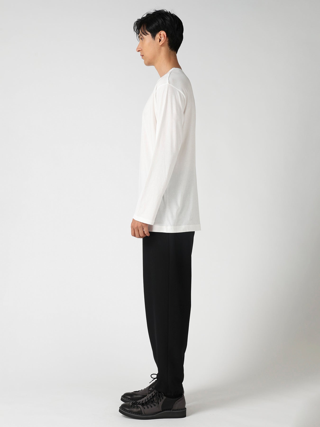 SOFT SINGLE JERSEY ROUND NECK LS TEE
