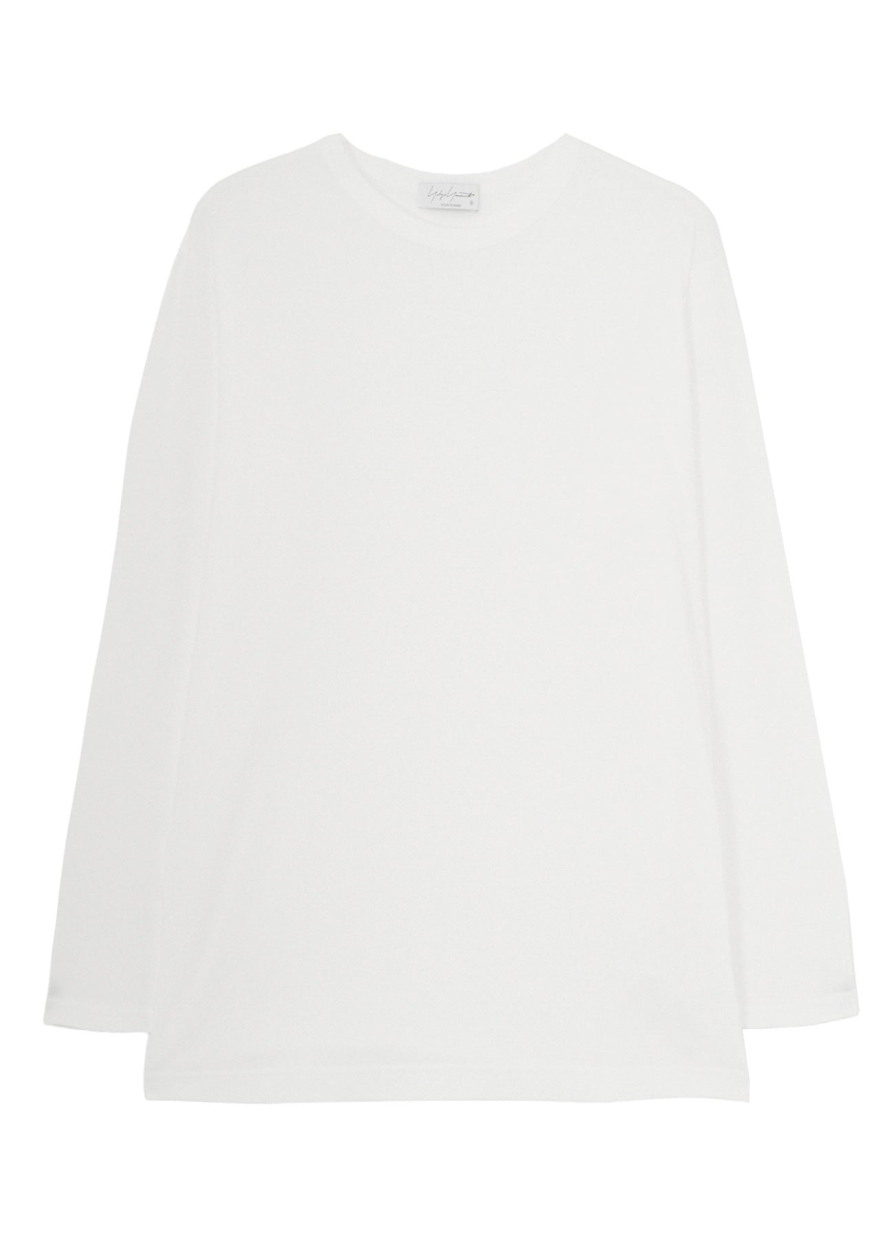 SOFT SINGLE JERSEY ROUND NECK LS TEE 白 SOFT SINGLE JERSEY ROUND NECK LS TEE – THE SHOP YOHJI YAMAMOTO