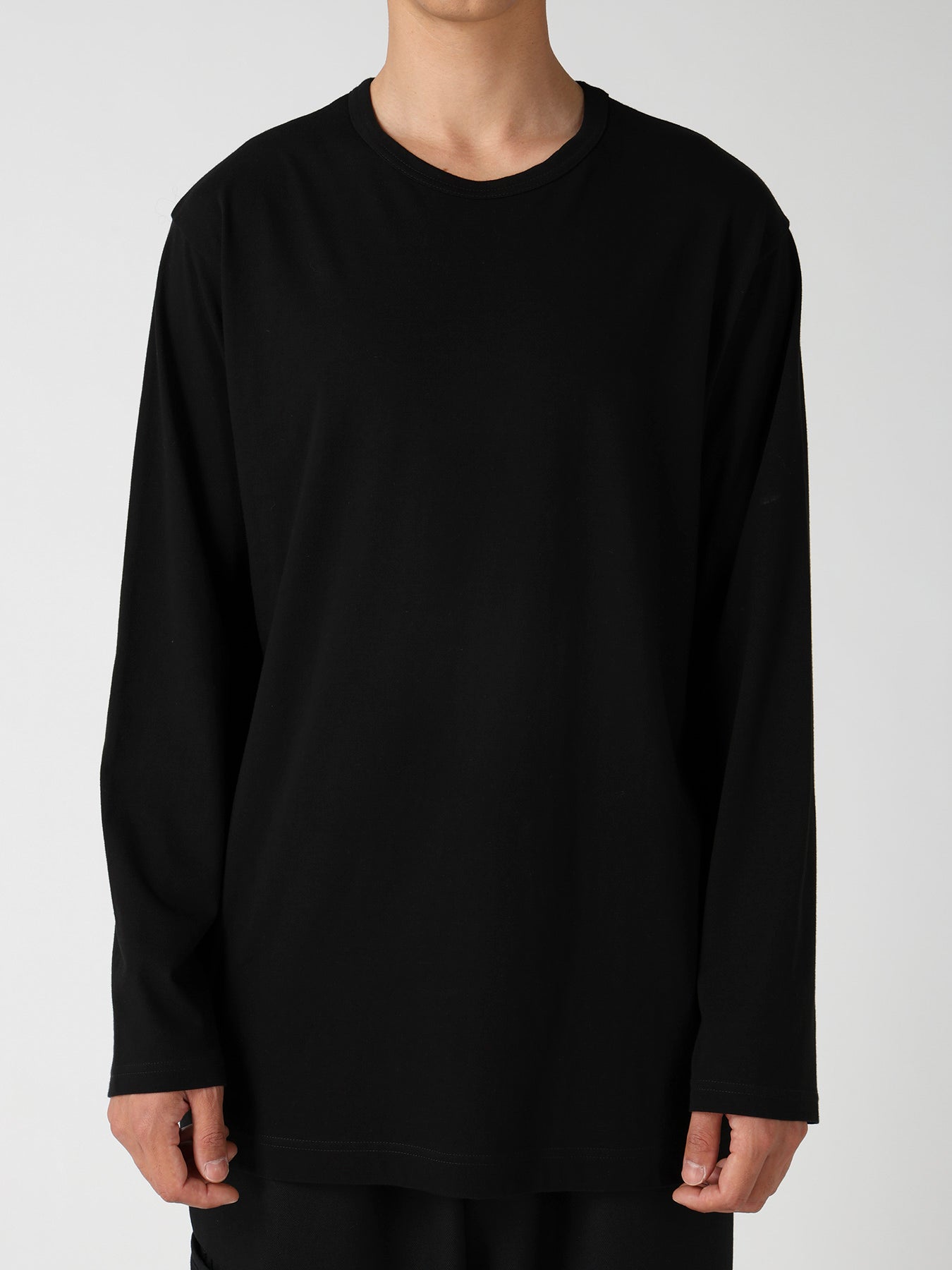 SOFT SINGLE JERSEY ROUND NECK LS TEE – THE SHOP YOHJI YAMAMOTO