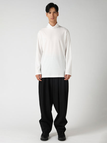 SOFT SINGLE JERSEY HIGH NECK LONG SLV TEE