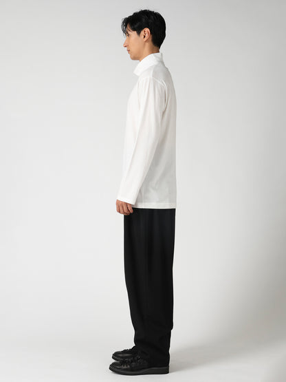SOFT SINGLE JERSEY HIGH NECK LONG SLV TEE
