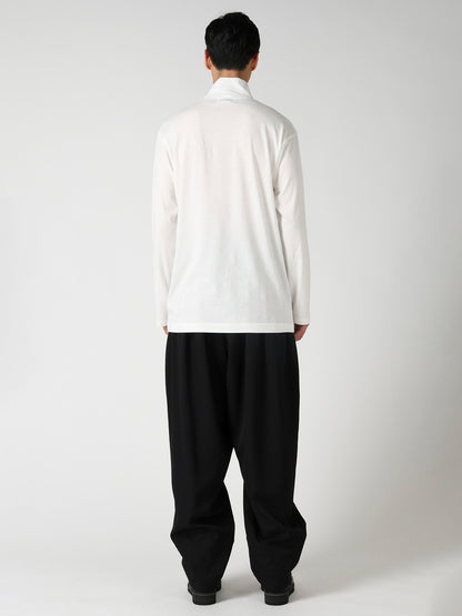 SOFT SINGLE JERSEY HIGH NECK LONG SLV TEE