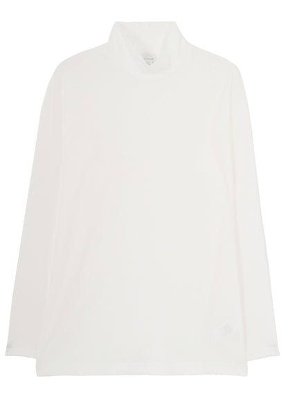 SOFT SINGLE JERSEY HIGH NECK LONG SLV TEE