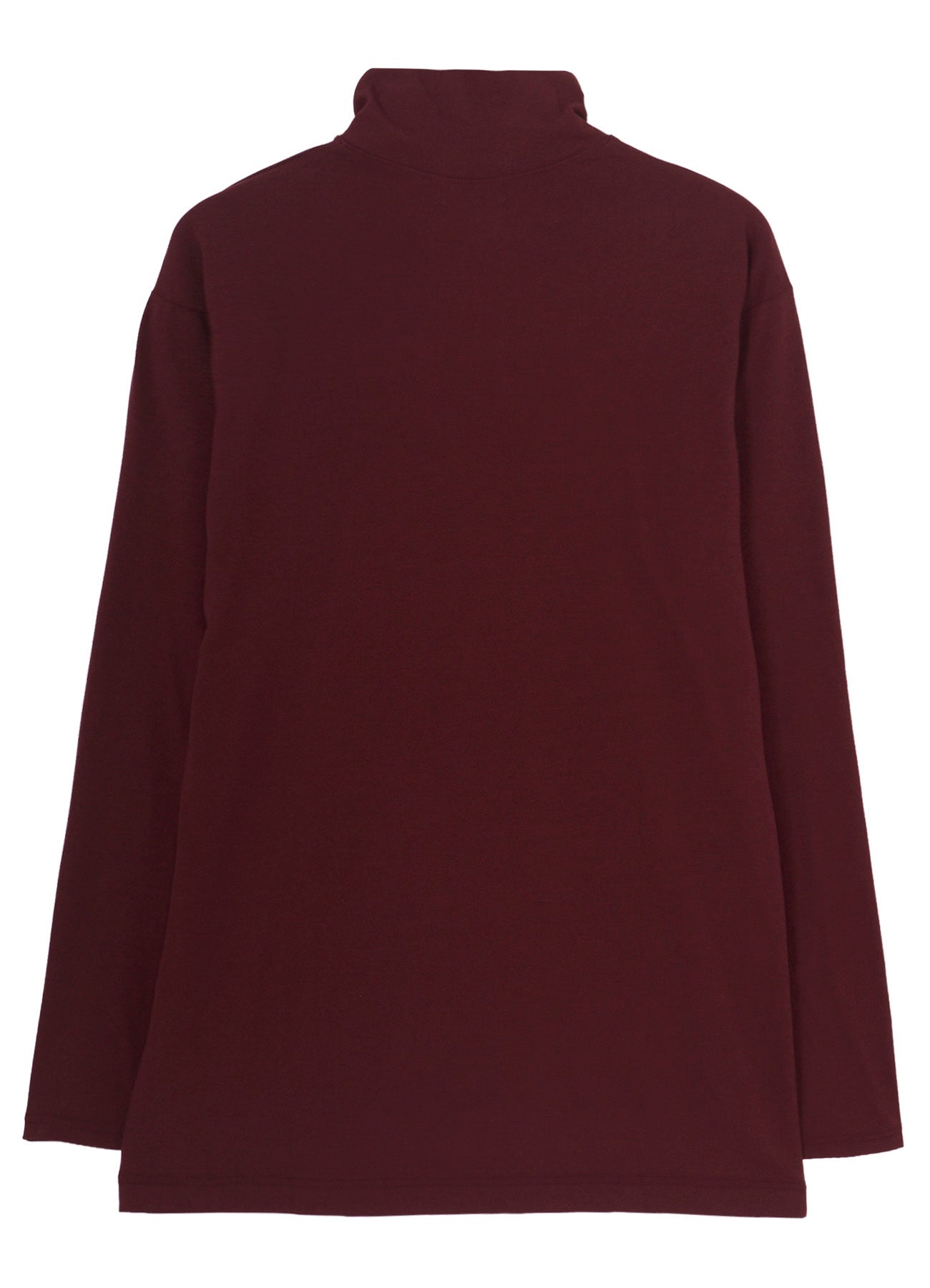 SOFT SINGLE JERSEY HIGH NECK LONG SLV TEE
