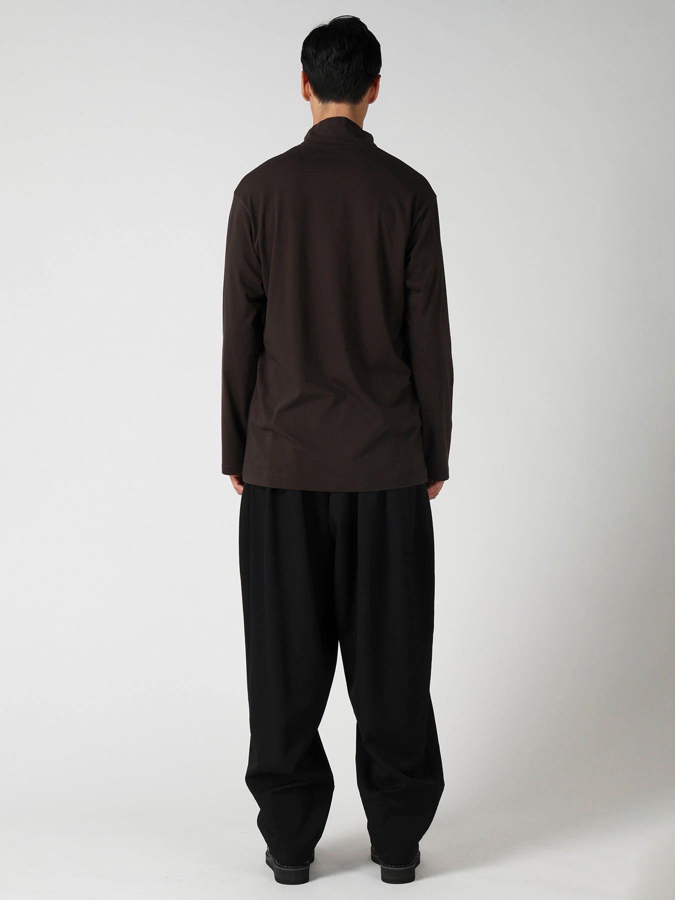 SOFT SINGLE JERSEY HIGH NECK LONG SLV TEE