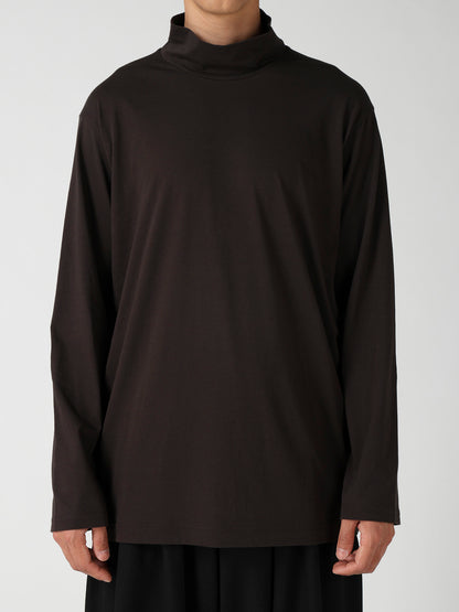 SOFT SINGLE JERSEY HIGH NECK LONG SLV TEE