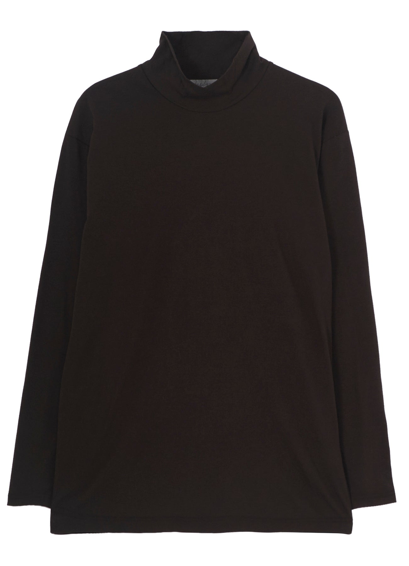SOFT SINGLE JERSEY HIGH NECK LONG SLV TEE