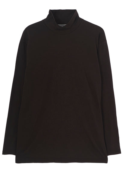 SOFT SINGLE JERSEY HIGH NECK LONG SLV TEE