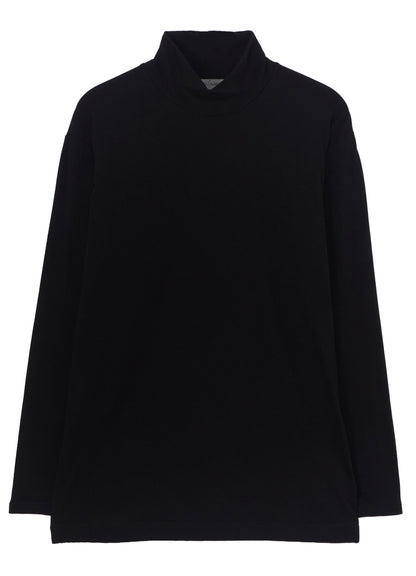 SOFT SINGLE JERSEY HIGH NECK LONG SLV TEE