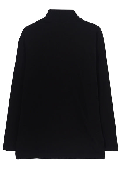 SOFT SINGLE JERSEY HIGH NECK LONG SLV TEE