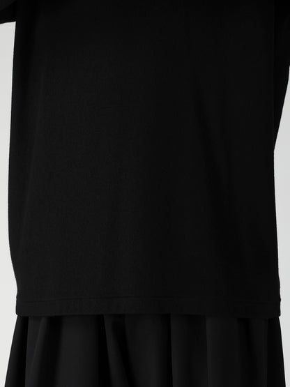 140S WOOL SINGLE JERSEY  ROUND NECK LONG SLV PO
