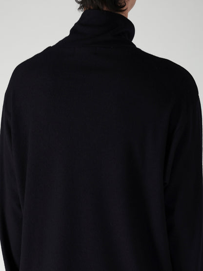140S WOOL SINGLE JERSEY TURTLE NECK LONG SLV PO