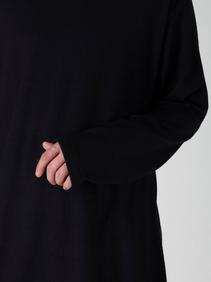 140S WOOL SINGLE JERSEY TURTLE NECK LONG SLV PO