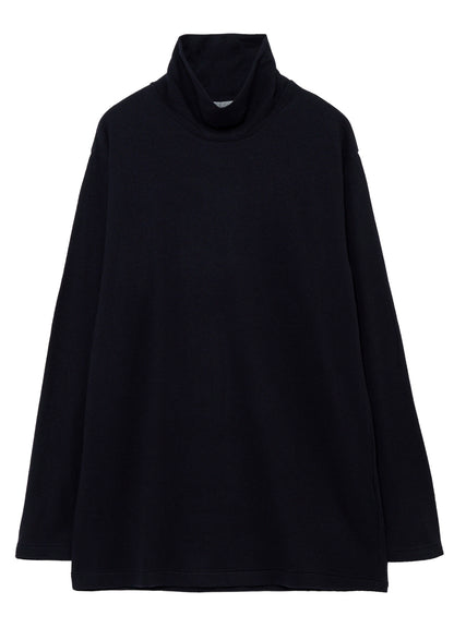 140S WOOL SINGLE JERSEY TURTLE NECK LONG SLV PO