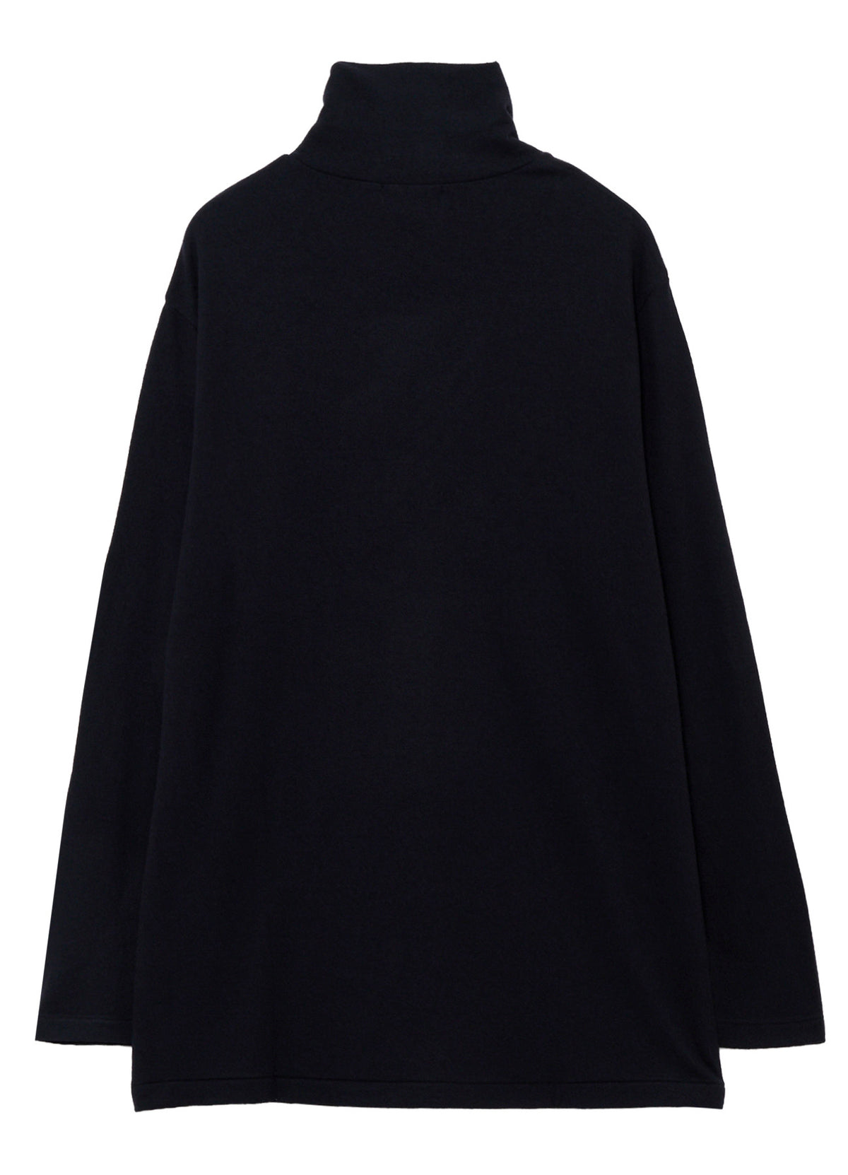 140S WOOL SINGLE JERSEY TURTLE NECK LONG SLV PO