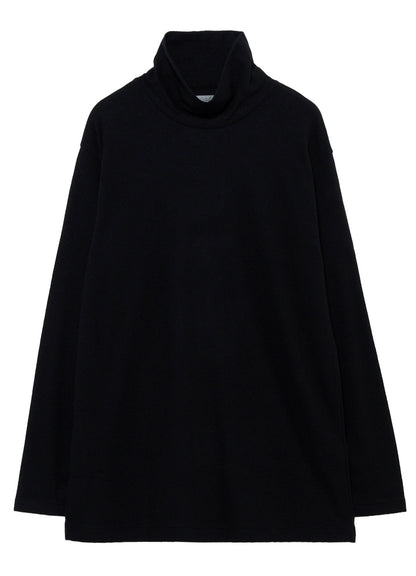 140S WOOL SINGLE JERSEY TURTLE NECK LONG SLV PO