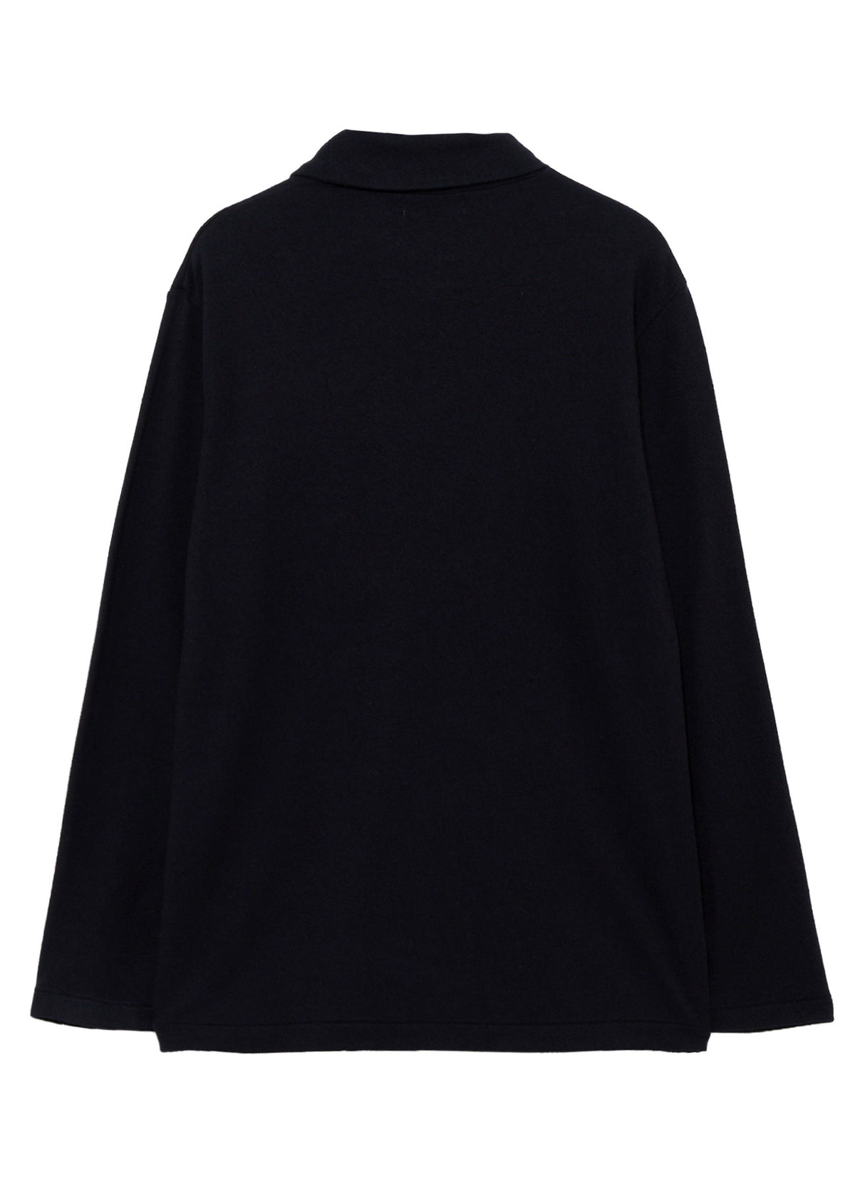 140S WOOL SINGLE JERSEY  LAYERED COLLAR TURTLENECK PO