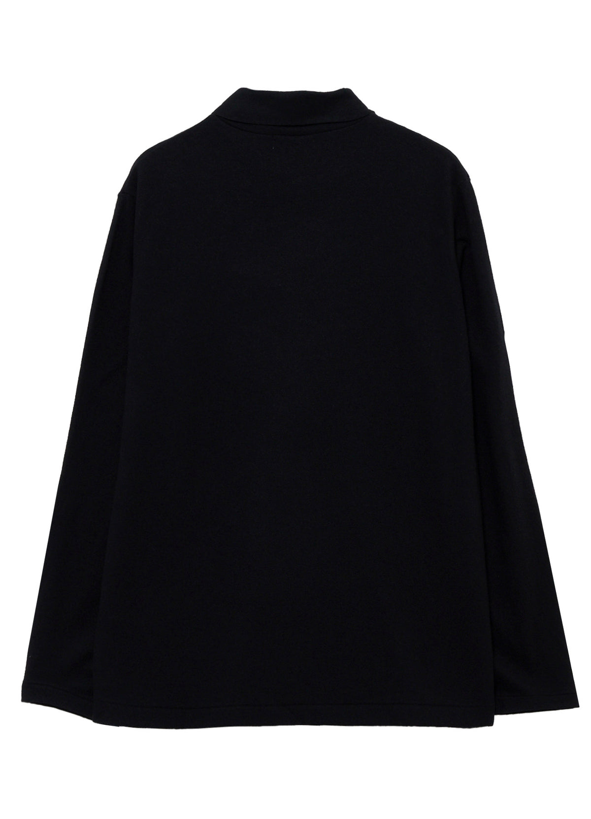 140S WOOL SINGLE JERSEY  LAYERED COLLAR TURTLENECK PO